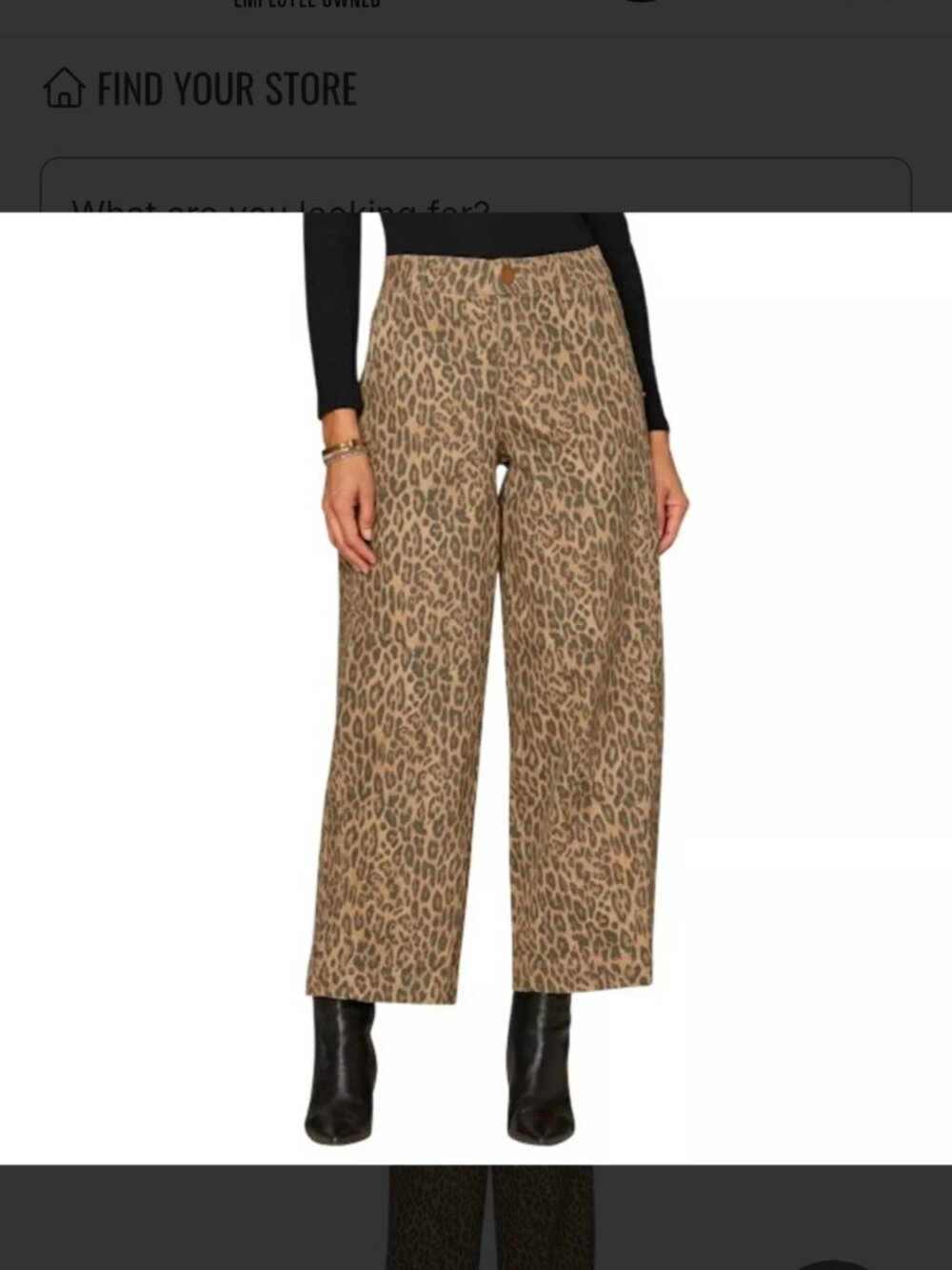 Democracy Leopard barrel pants